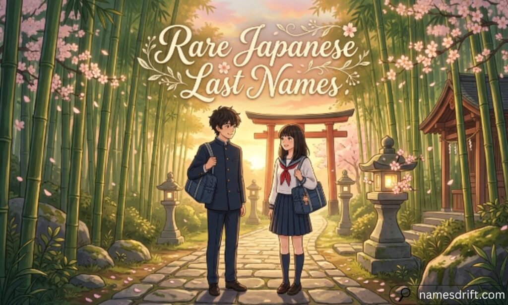 Rare Japanese Last Names illustration.