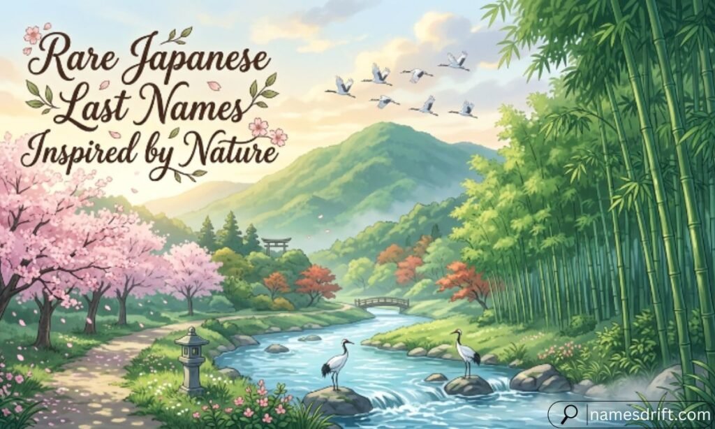 Rare Japanese Last Names Inspired by Nature illustration