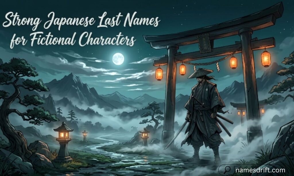 Anime inspired Japanese warrior representing strong fictional surnames
