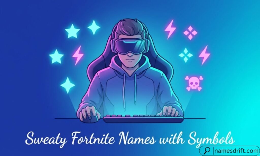 Sweaty Fortnite Names with Symbols illustration