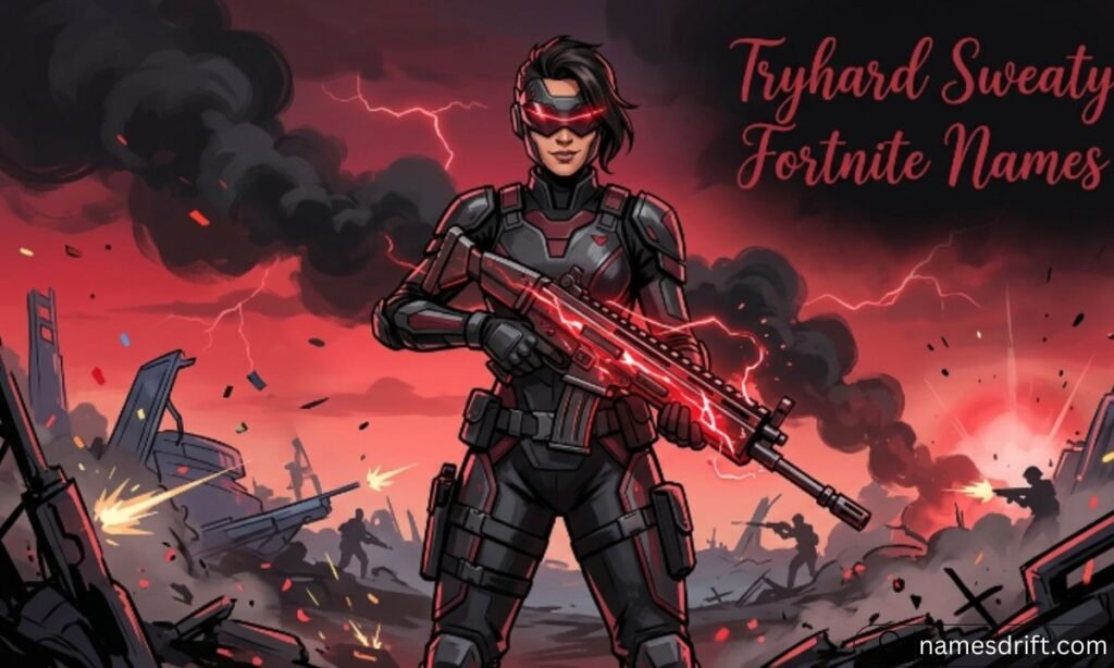 Tryhard Sweaty Fortnite Names gaming artwork