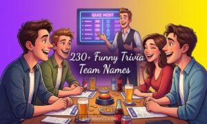 Funny Trivia Team Names ideas for pub quiz night