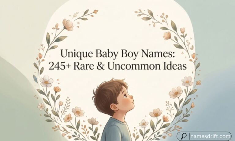 245 Unique baby boy names featuring rare and uncommon name ideas