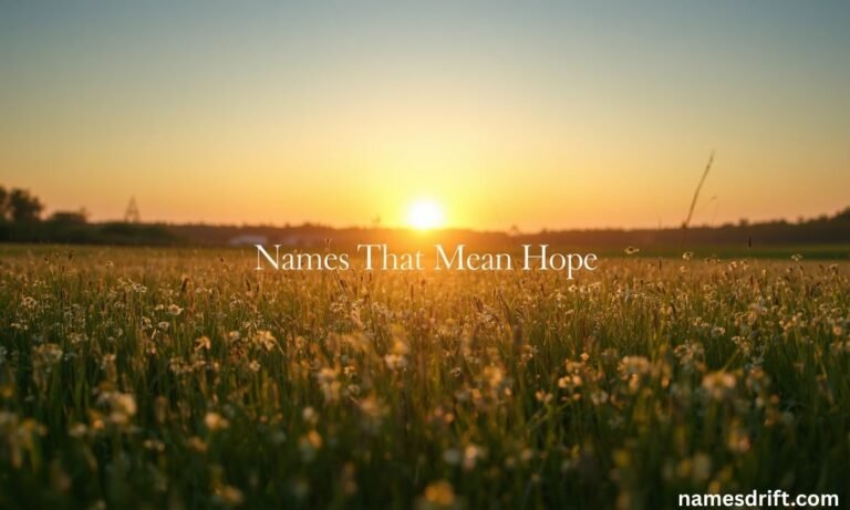 Names That Mean Hope and new beginnings with flowers
