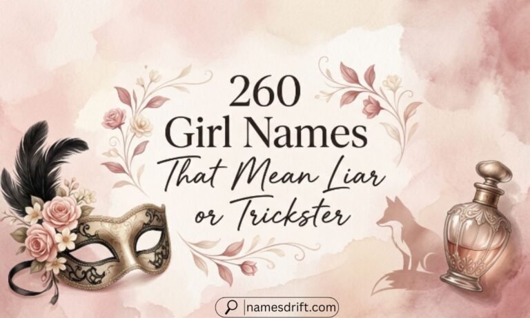 260 girl names that mean liar or trickster list