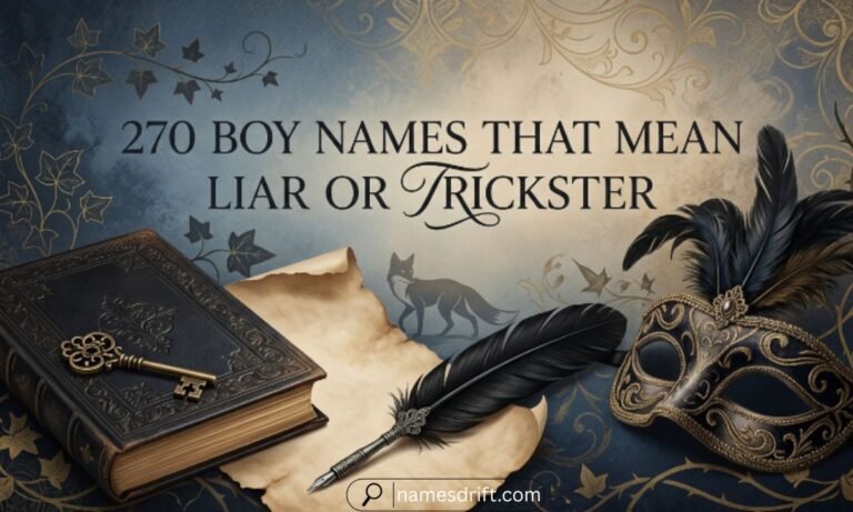 270 boy names that mean liar or trickster list