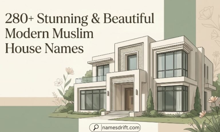 280+ Modern Muslim House Names for contemporary homes and villas