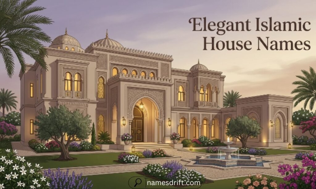 Elegant Islamic house names for refined villas and homes