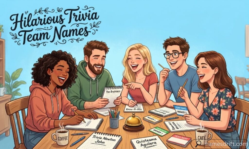  Hilarious Funny Trivia Team Names examples

