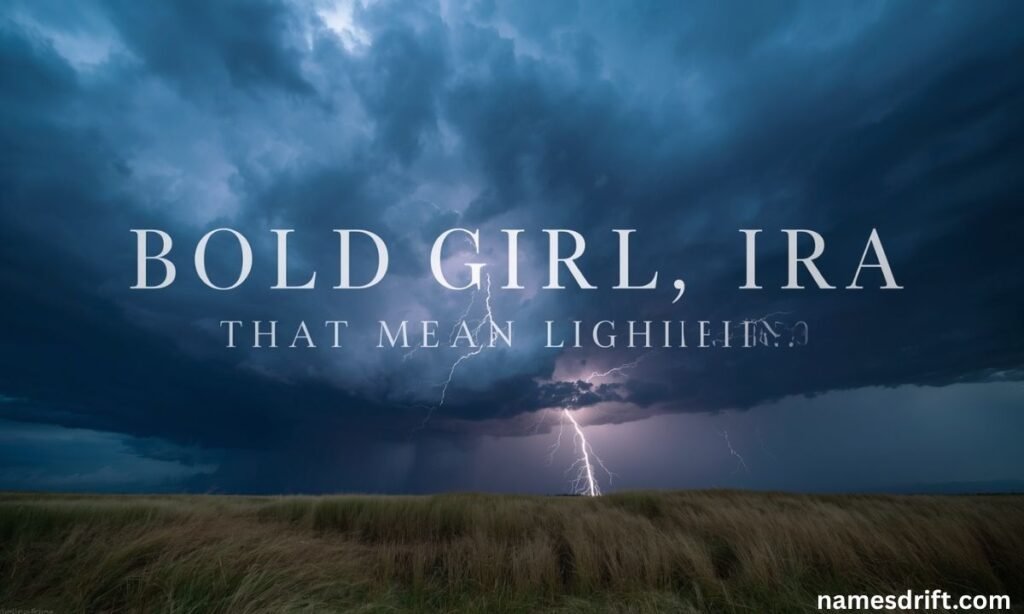 Bold girl names that mean lightning in a powerful storm