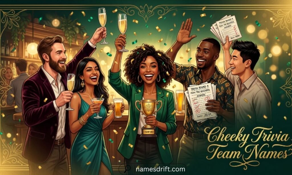 Winning team using Dirty Trivia Team Names
