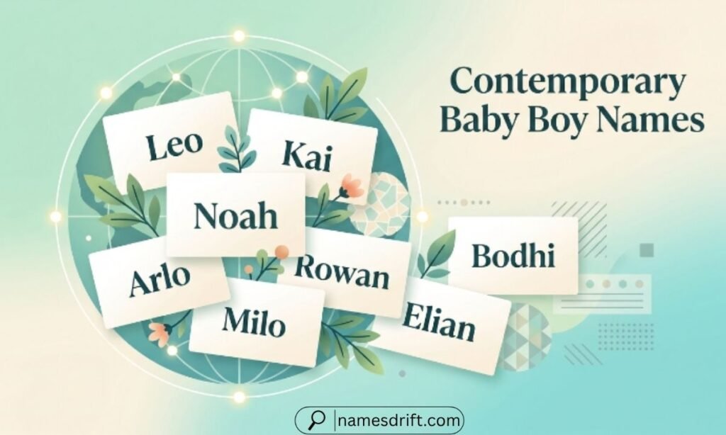 Contemporary baby boy names blending global naming styles