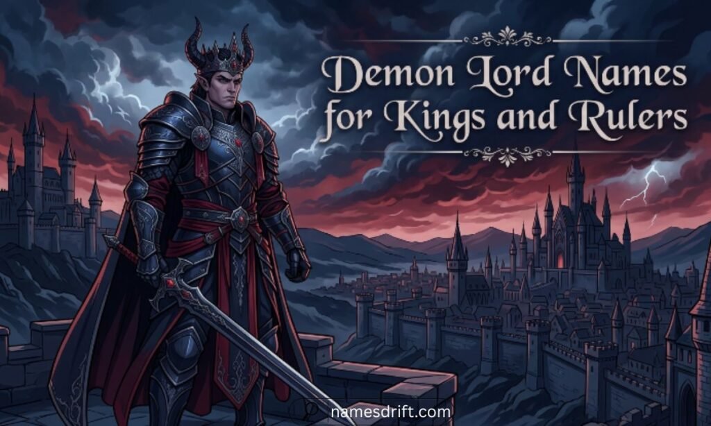 Demon lord names for kings and rulers with powerful dark fantasy royalty
