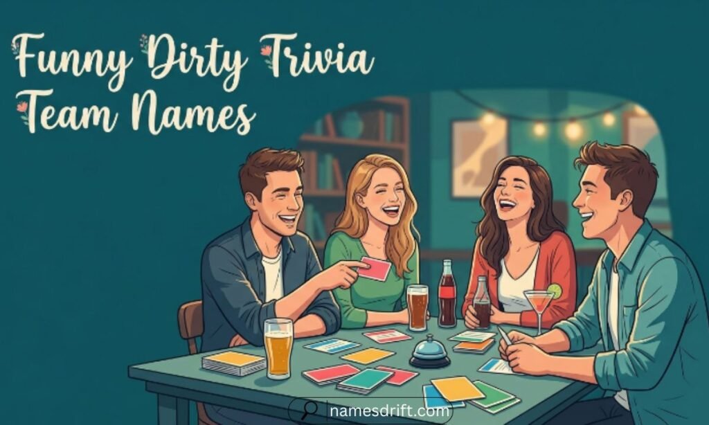 Funny Dirty Trivia Team Names for adult quiz groups
