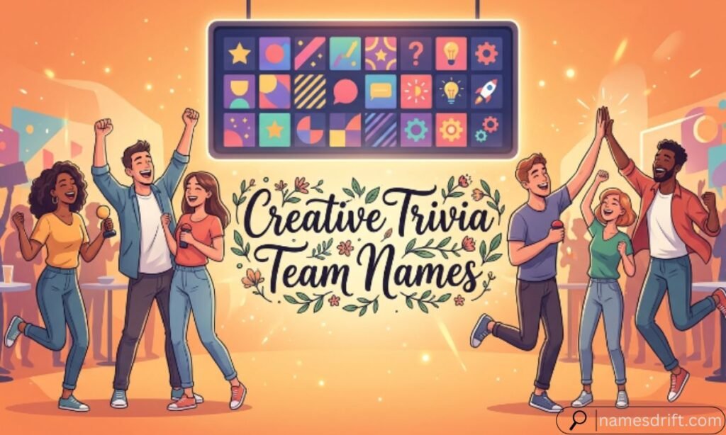  Creative Best Trivia Team Names displayed during quiz night
