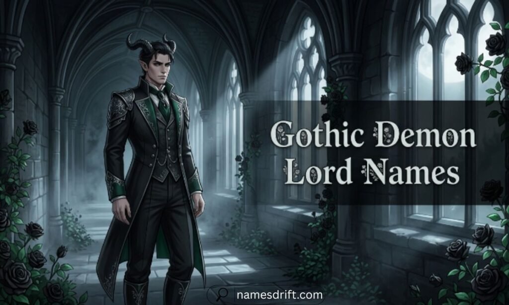 Gothic demon lord names with dark aristocratic and mysterious fantasy character styling