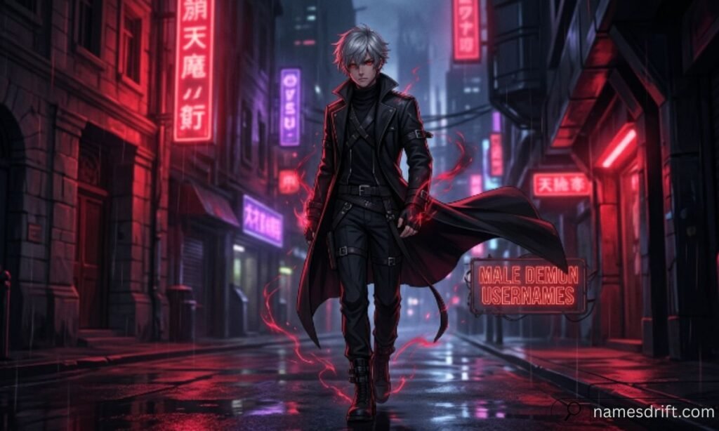 male demon usernames inspired by dark fantasy demon warrior
