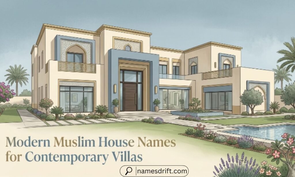 Modern Muslim house names for contemporary villas