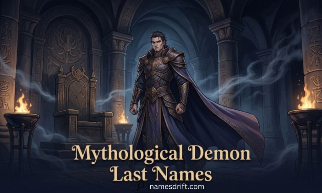 Mythological demon last names inspired by ancient underworld legends and dark folklore