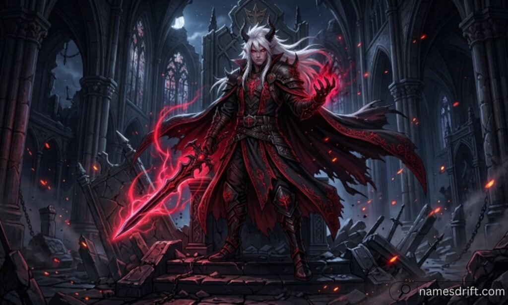 mythological male demon names with powerful demon prince artwork