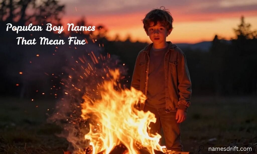 Popular boy names that mean fire
