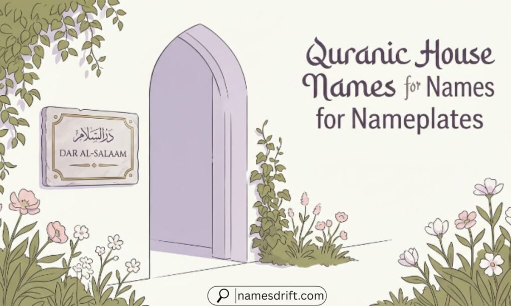 Quranic House Names for elegant home nameplates