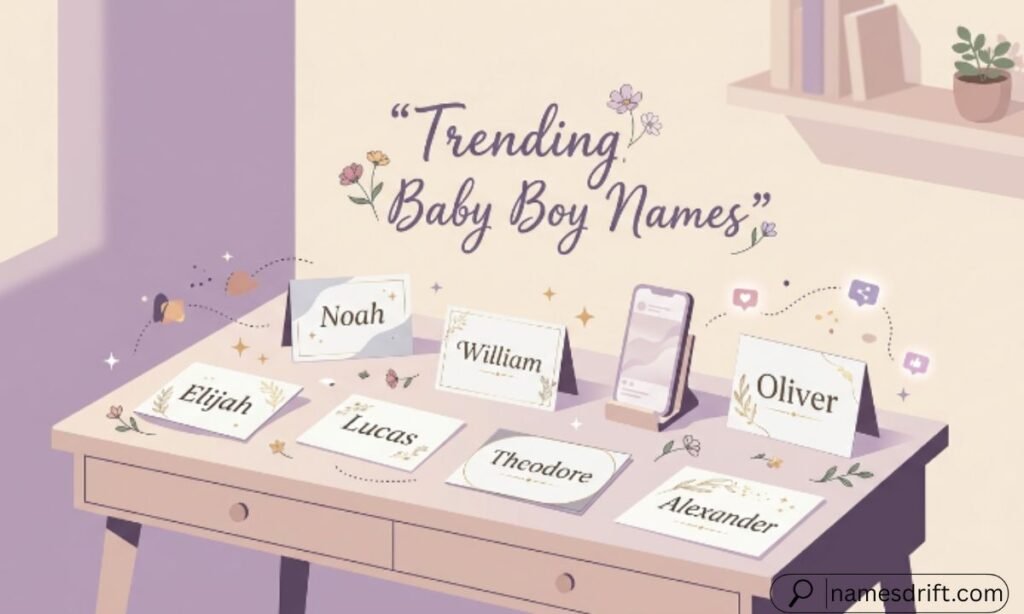 Trending baby boy names with modern popular naming ideas
