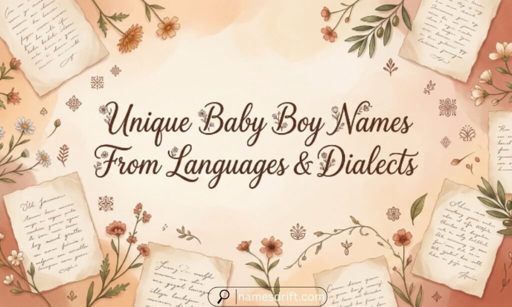 Unique baby boy names from different languages and regional dialects