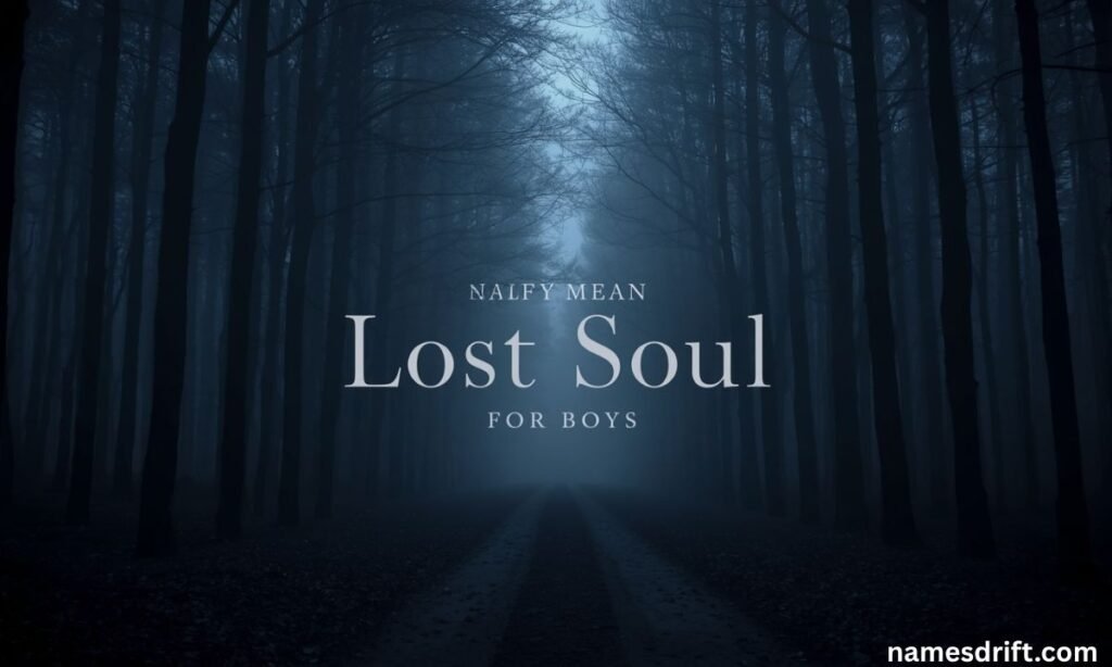 Names That Mean Lost Soul For Boys in a misty forest